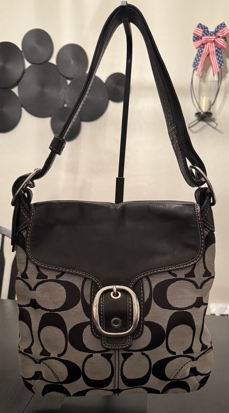 Coach Soho Signature Flap Duffle Shoulder Bag